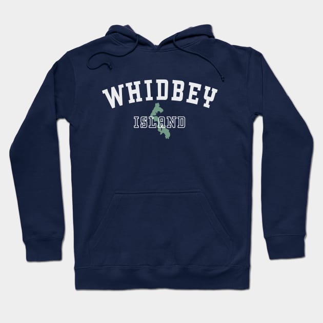 Whidbey Island WA Collegiate Island Living Pacific Northwest Hoodie by Pine Hill Goods